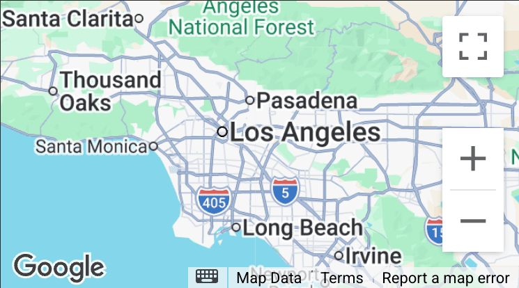 Map of 565 Media's Los Angeles location